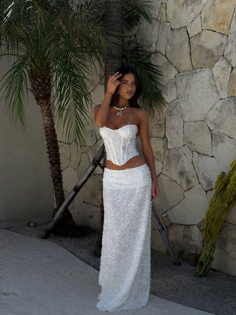 CATHERINE SKIRT IVORY Maxi Skirt 